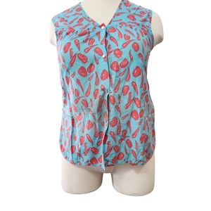 Vintage Snap-front Apron with Pockets in Chili Pepper Print